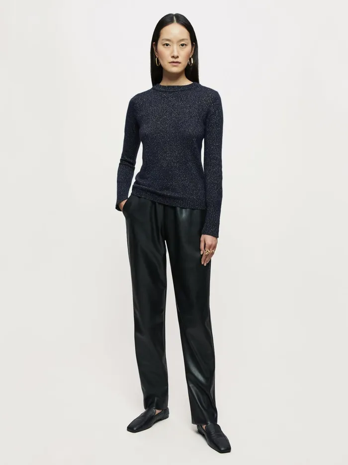 Jigsaw Knitwear and Cashmere Women Cashmere Sparkle Crew Jumper Blue