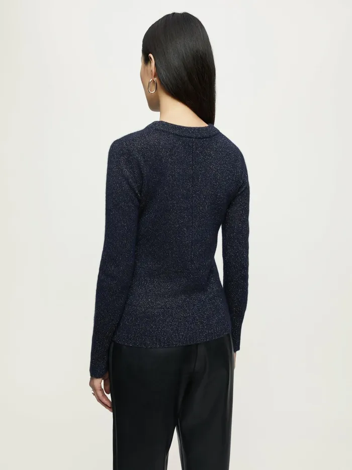 Jigsaw Knitwear and Cashmere Women Cashmere Sparkle Crew Jumper Blue