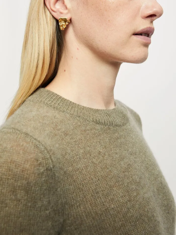 Jigsaw Knitwear and Cashmere Women Cloud Cashmere Crew Jumper Green