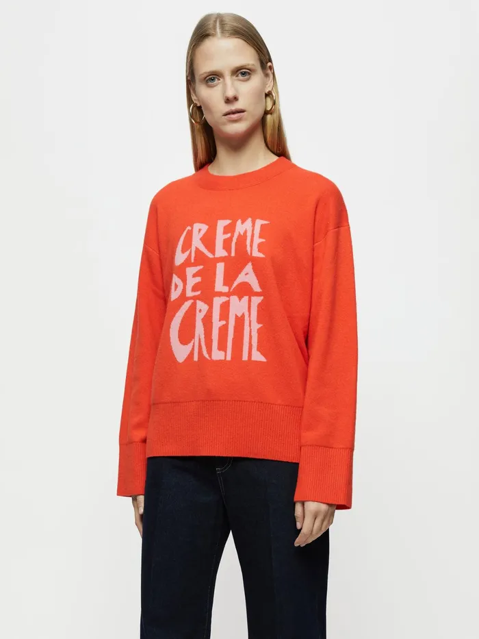 Jigsaw Knitwear and Cashmere Women Creme De La Creme Jumper Orange