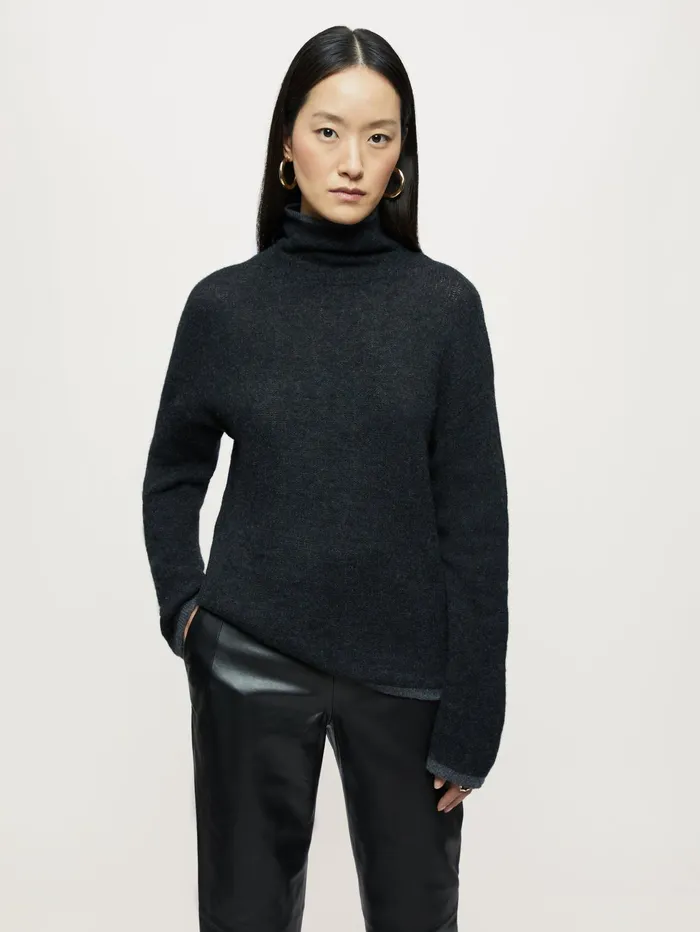Jigsaw Knitwear and Cashmere Women Merino Cashmere Reversible Jumper Grey