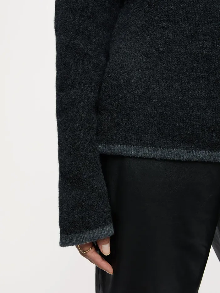 Jigsaw Knitwear and Cashmere Women Merino Cashmere Reversible Jumper Grey