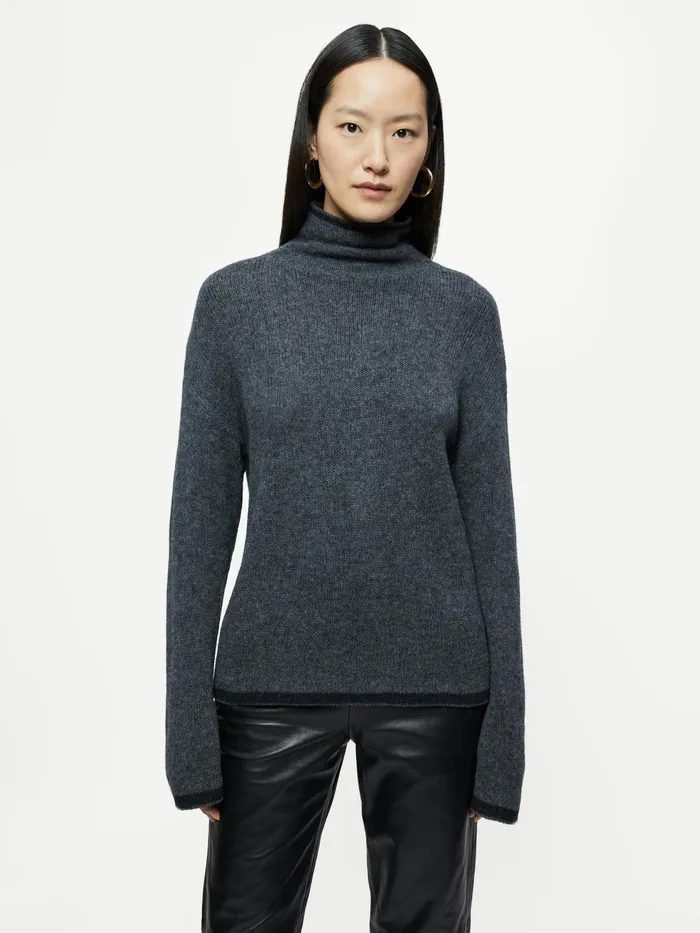 Jigsaw Knitwear and Cashmere Women Merino Cashmere Reversible Jumper Grey