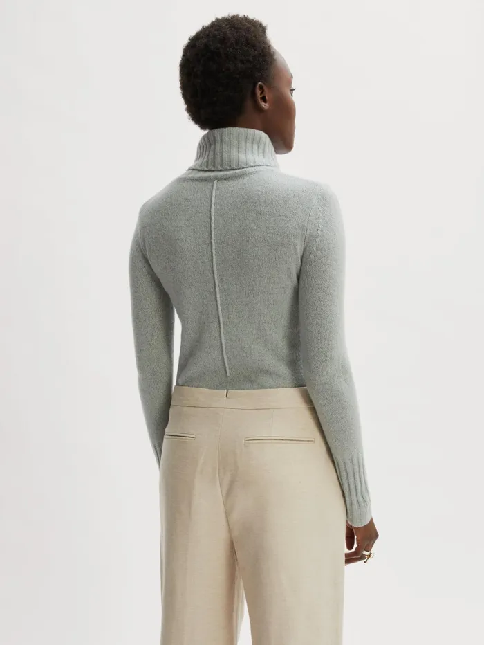 Jigsaw Knitwear and Cashmere Women Merino Cashmere Roll Neck Green