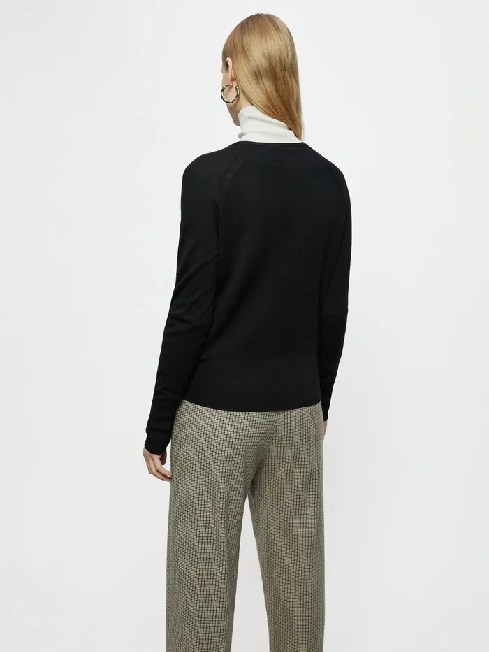 Jigsaw Knitwear and Cashmere Women Merino V Neck Jumper Black