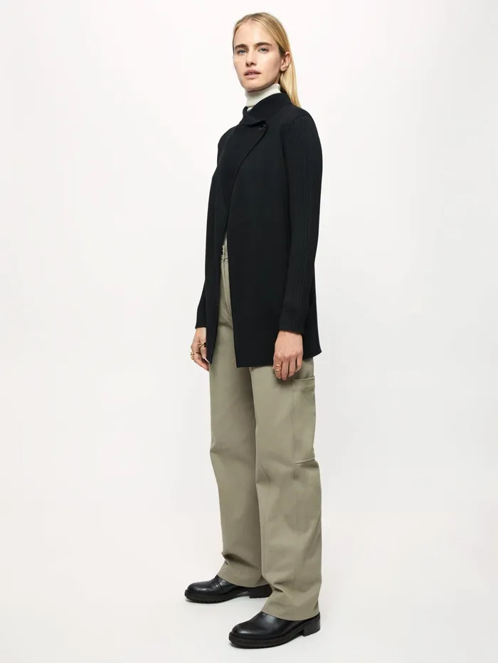 Jigsaw Knitwear and Cashmere Women Milano Ring Cardigan Black