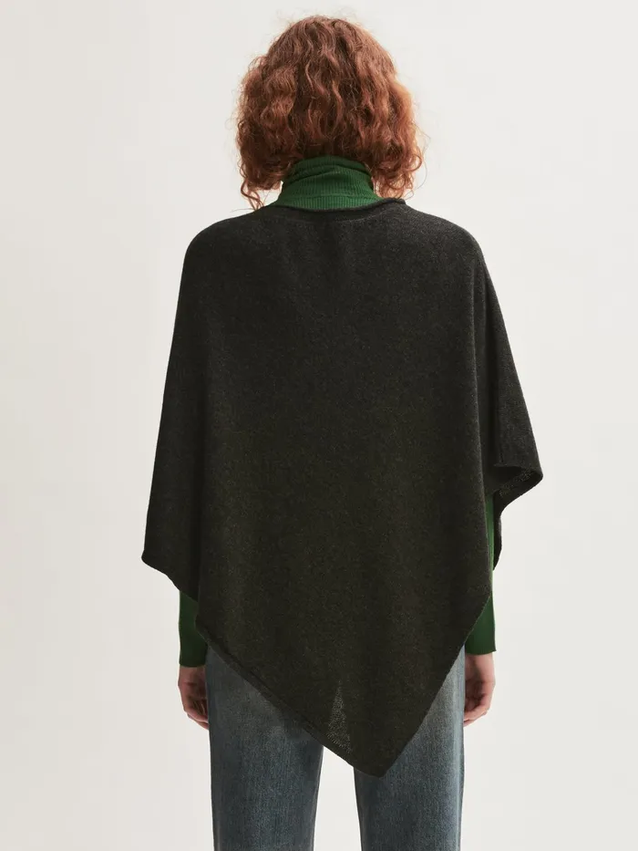 Jigsaw Knitwear and Cashmere Women Open Poncho Wool Cashmere Grey