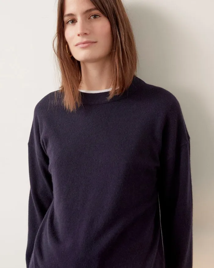 Jigsaw Knitwear and Cashmere Women Soft Knit Luxe Jumper Blue