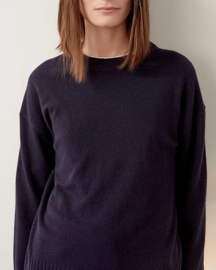 Jigsaw Knitwear and Cashmere Women Soft Knit Luxe Jumper Blue