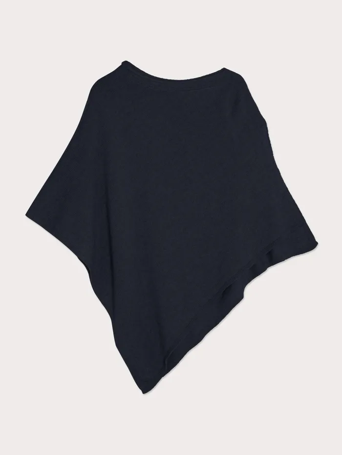 Jigsaw Ponchos and Scarves Women Open Poncho Wool Cashmere Blue