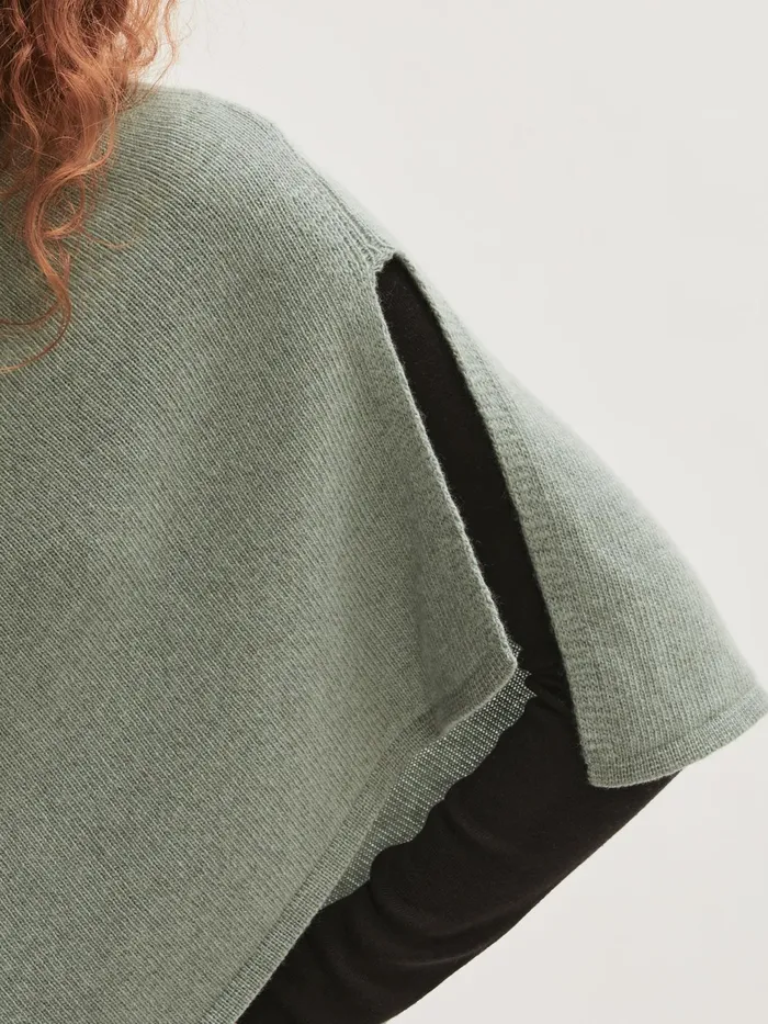 Jigsaw Ponchos and Scarves Women Open Poncho Wool Cashmere Green