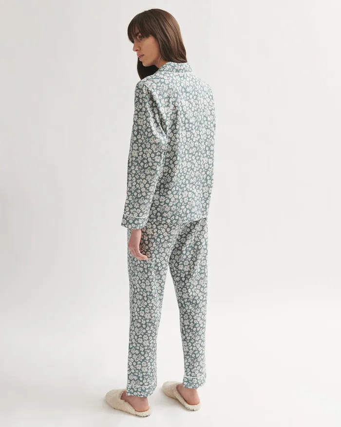 Jigsaw Pyjamas and Loungewear Women Primrose Pyjama Cotton Modal Green