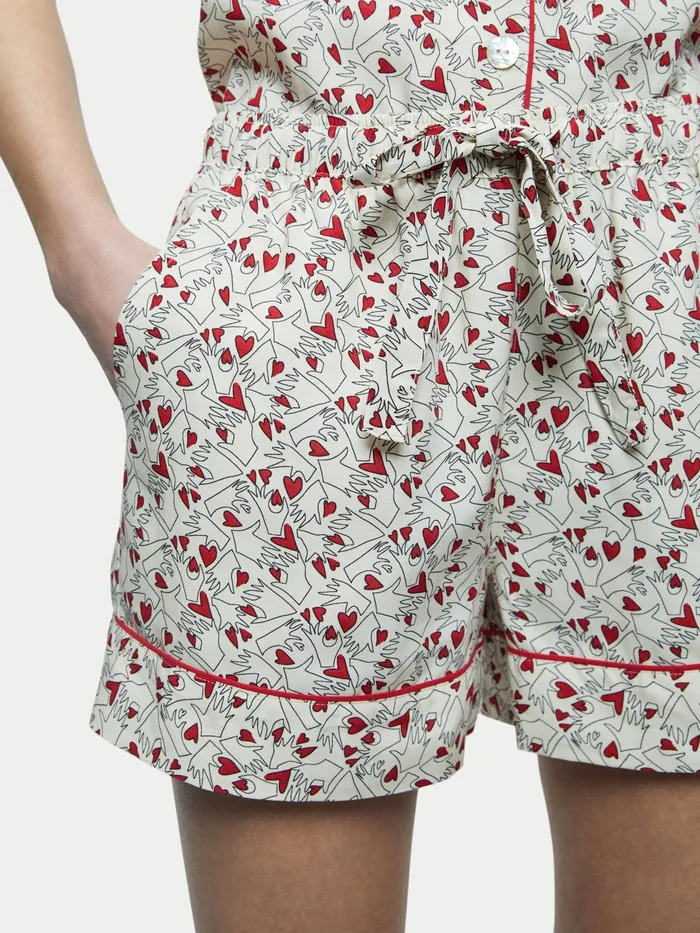 Jigsaw Pyjamas and Loungewear Women Valentine Pyjama Short Cream