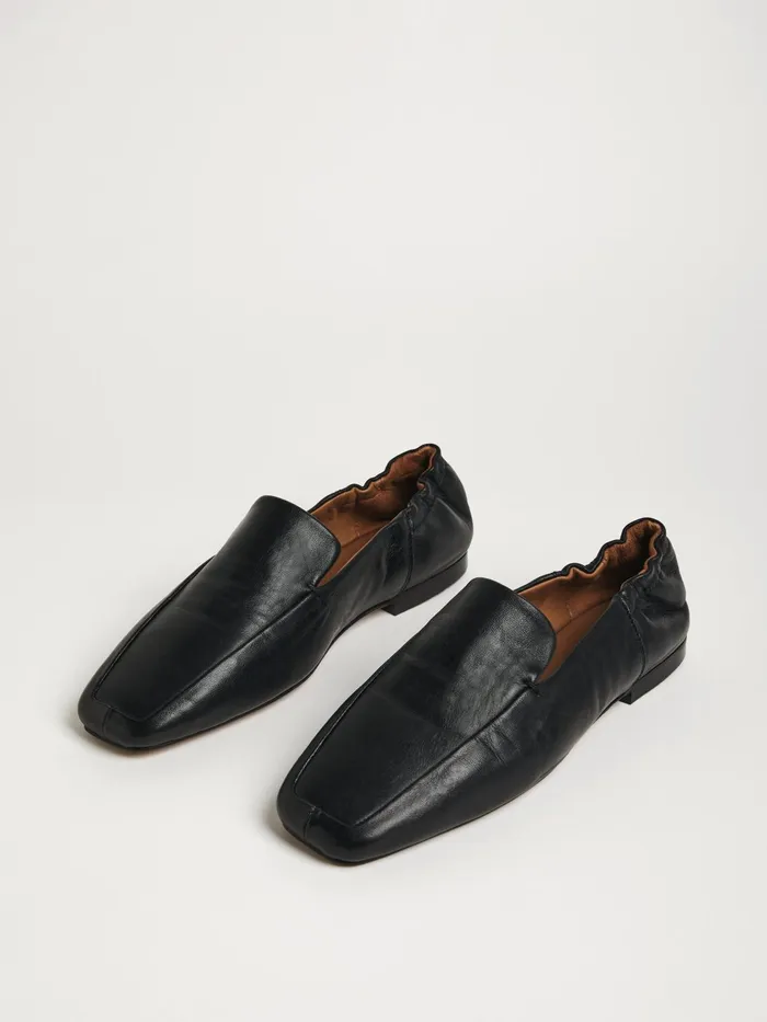 Jigsaw Shoes and Sandals Women Chester Soft Leather Loafers Black