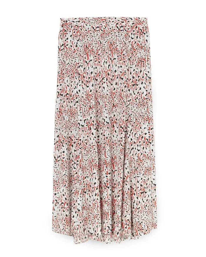 Jigsaw Skirts Women Leopard Meadow Midi Skirt Red