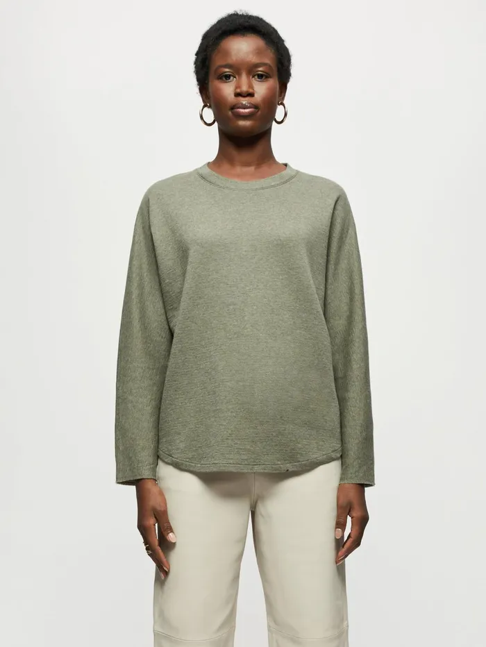 Jigsaw Tshirts Women Double Face Jersey Jumper Green