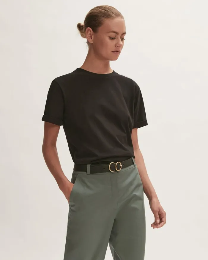 Jigsaw Tshirts Women Hove Cotton Boyfriend Tee Black