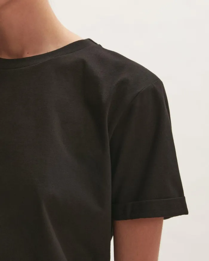 Jigsaw Tshirts Women Hove Cotton Boyfriend Tee Black