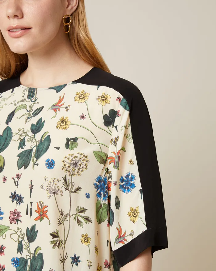 Jigsaw Tops Women Chinoiserie Floral Top Cream