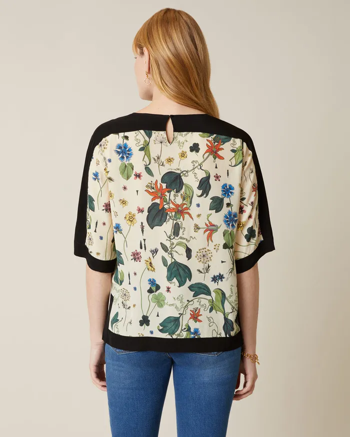 Jigsaw Tops Women Chinoiserie Floral Top Cream