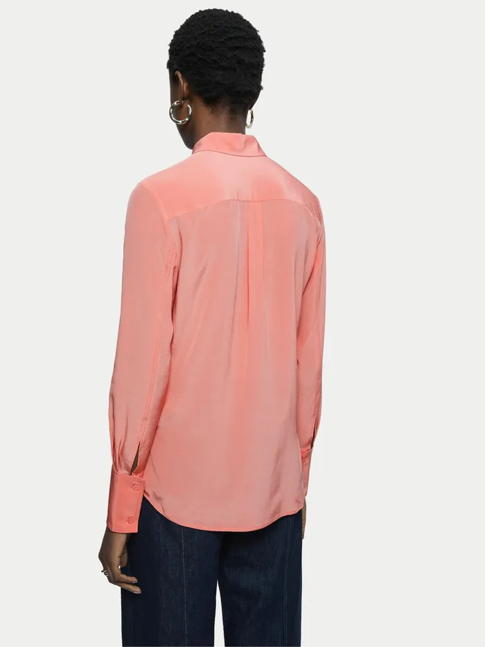 Jigsaw Tops Women Silk Stitched Shirt Pink