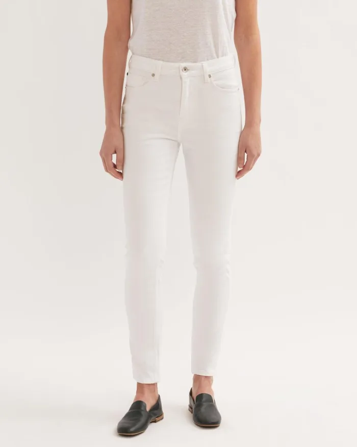 Jigsaw Trousers Women 30 Inch Hayne Slim Leg Jean White