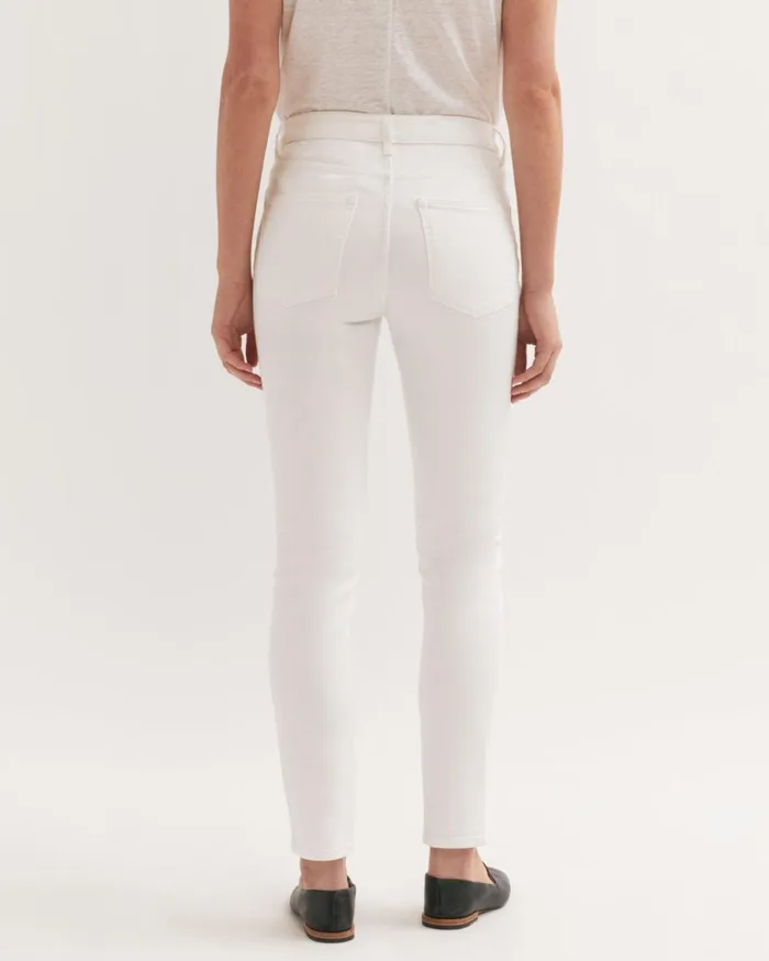 Jigsaw Trousers Women 30 Inch Hayne Slim Leg Jean White