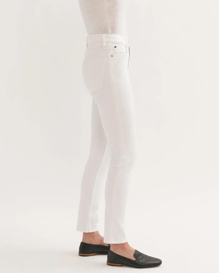 Jigsaw Trousers Women 30 Inch Hayne Slim Leg Jean White