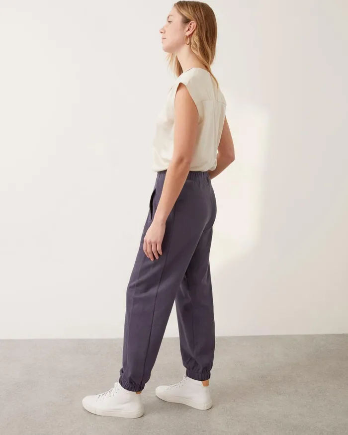 Jigsaw Trousers Women Cotton Trackpants Grey