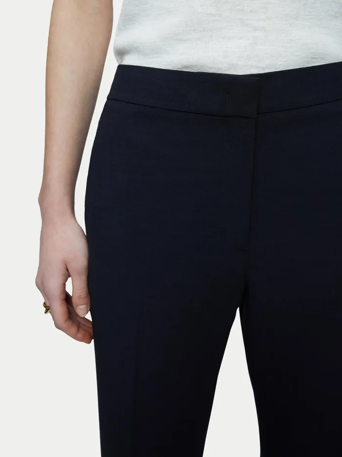 Jigsaw Trousers Women Crosshatch Mason Trouser Blue