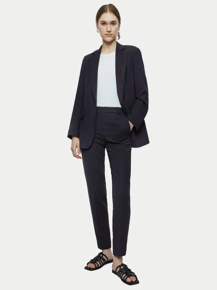 Jigsaw Trousers Women Fluid Twill Palmer Trouser Black