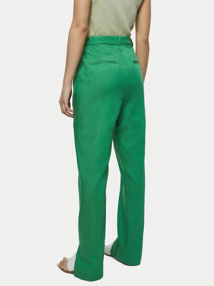 Jigsaw Trousers Women Lyocell Cotton Jagger Trouser Green