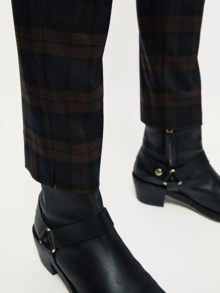 Jigsaw Trousers Women Mulberry Check Paris Trouser Purple