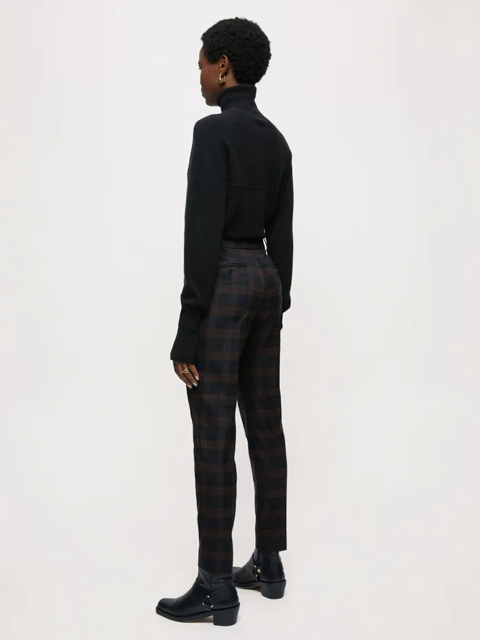 Jigsaw Trousers Women Mulberry Check Paris Trouser Purple