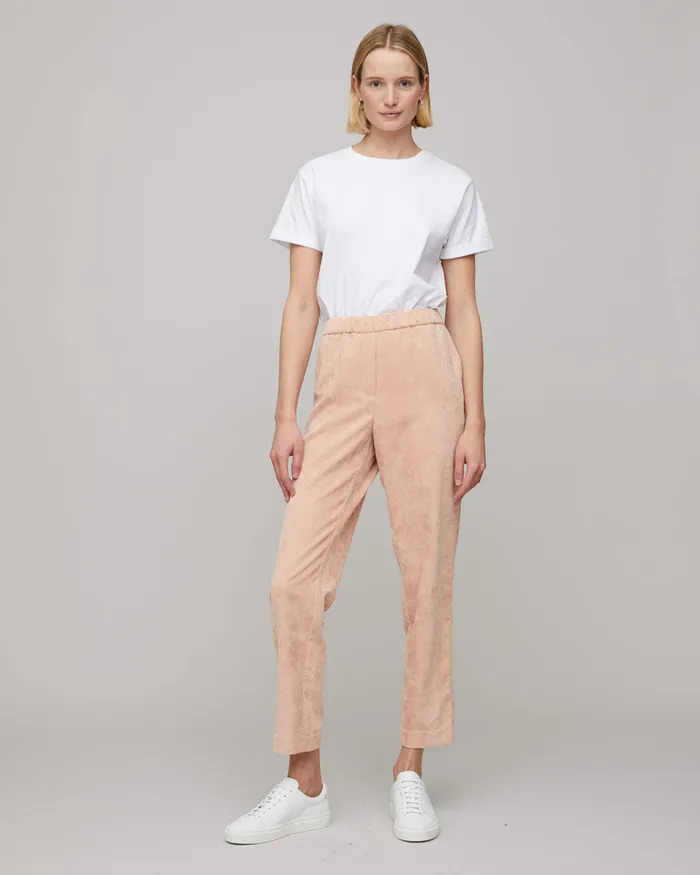 Jigsaw Trousers Women Soft Cord Summer Trouser Orange