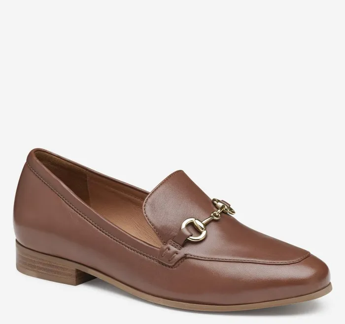 Johnston and Murphy Ali Bit Loafer Cognac Glove Leather Women Mules and Loafers Johnston and Murphy Ali Bit Loafer Cognac Glove Leather Women Mules and Loafers