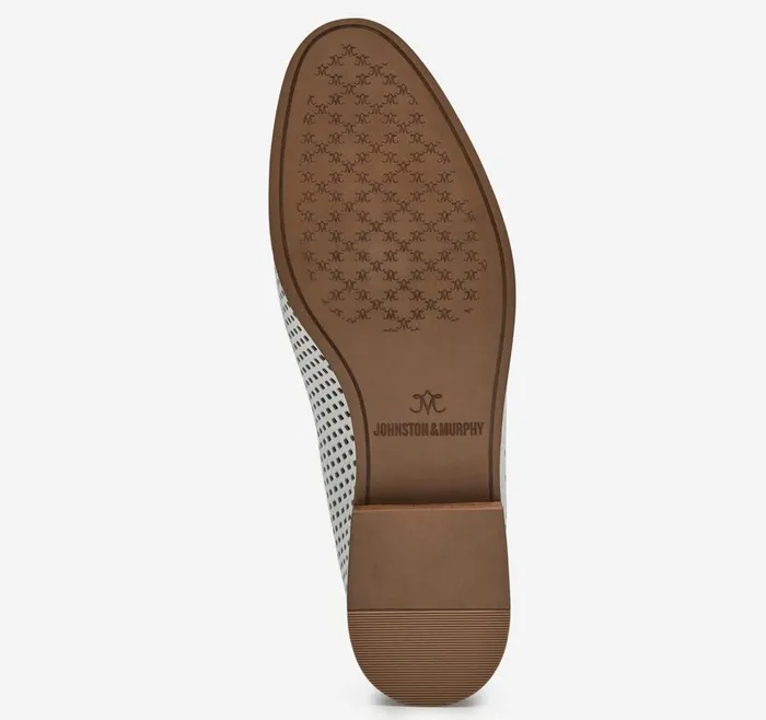 Johnston and Murphy Ali Perfed Bit Loafer White Glove Leather Women Mules and Loafers Johnston and Murphy Ali Perfed Bit Loafer White Glove Leather Women Mules and Loafers