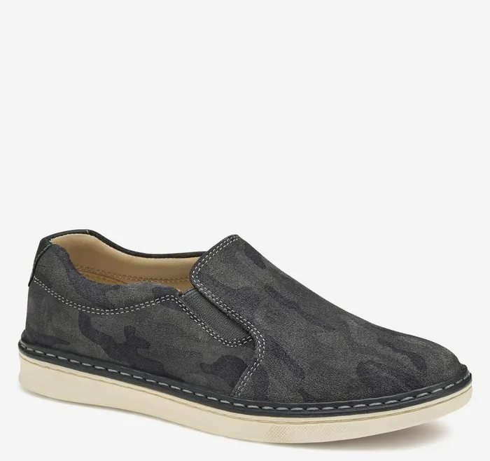 Johnston and Murphy Big Kid McGuffey SlipOn Dark Gray Camouflage Suede Boys Big Kid Johnston and Murphy Big Kid McGuffey SlipOn Dark Gray Camouflage Suede Boys Big Kid