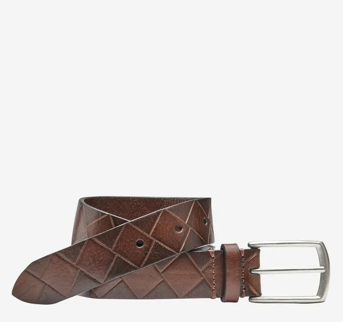 Johnston and Murphy Boys Basketweave Belt Brown Boys Belts