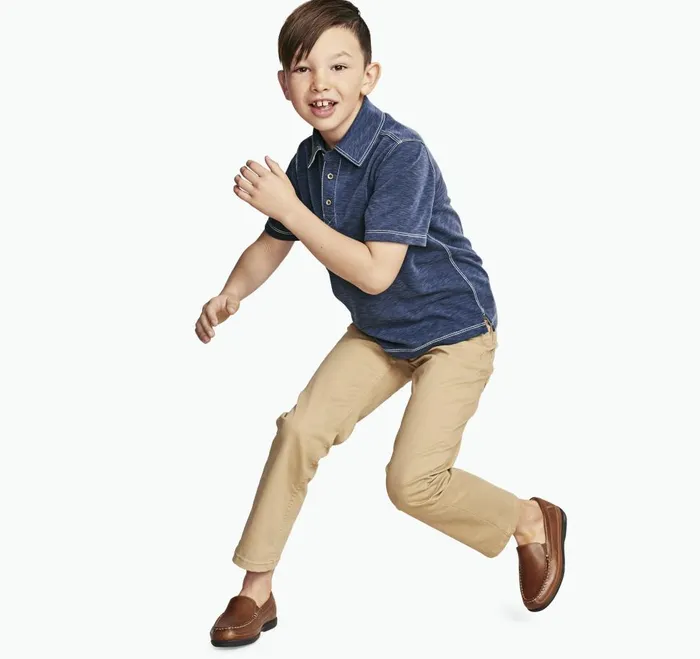Johnston and Murphy Boys Vintage Slub Polo Navy Boys Shirts