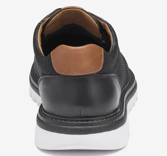 Johnston and Murphy Braydon Knit Plain Toe Black Knit Men LaceUps