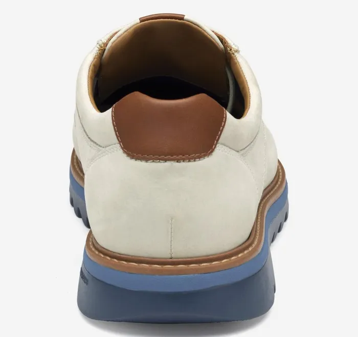 Johnston and Murphy Braydon Plain Toe Offwhite Nubuck Men LaceUps