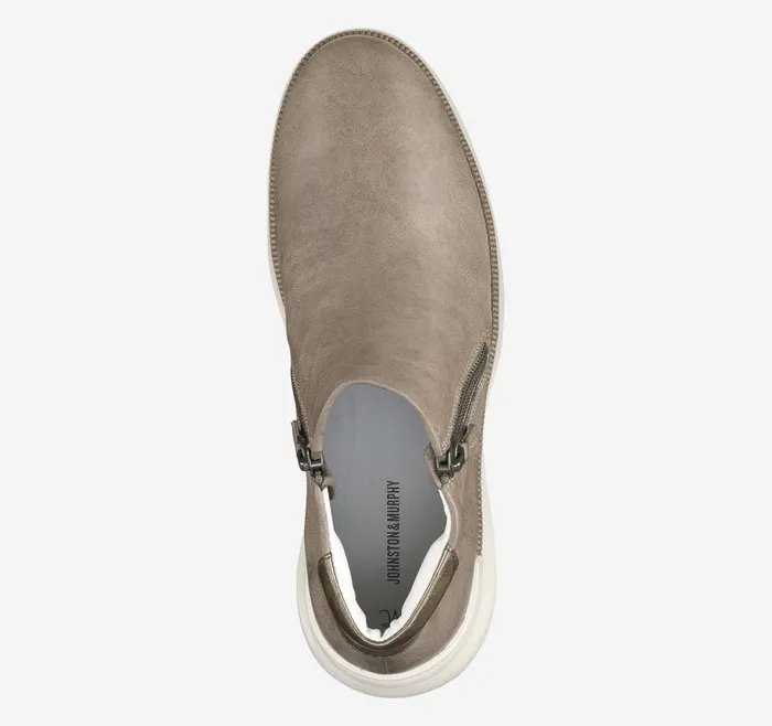 Johnston and Murphy Emery Zip Bootie Gray Italian Washed Sheepskin Women Boots and Booties Johnston and Murphy Emery Zip Bootie Gray Italian Washed Sheepskin Women Boots and Booties