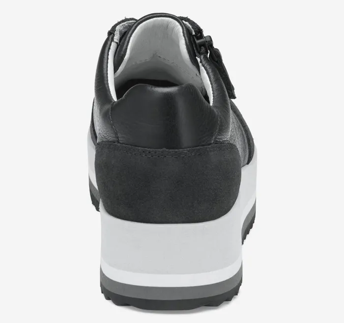 Johnston and Murphy Gracie SideZip Lace Up Black Calfskinsuede Women Sneakers Johnston and Murphy Gracie SideZip Lace Up Black Calfskinsuede Women Sneakers