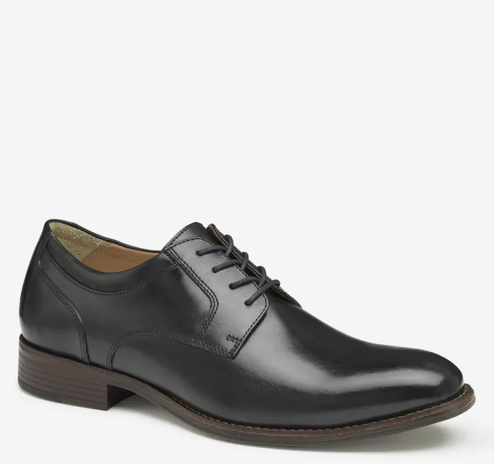 Johnston and Murphy Lewis Plain Toe Black Full Grain Men Dress Classics