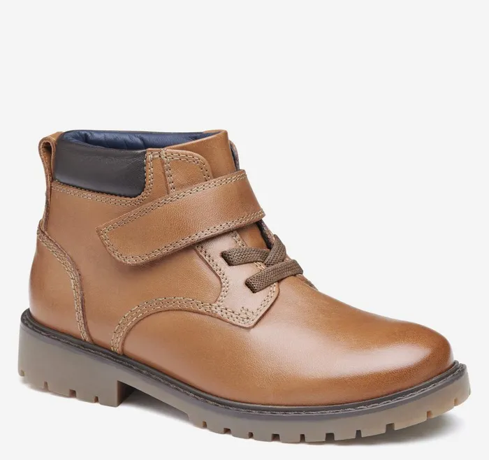 Johnston and Murphy Little Kid Patterson Boot Tan Full Grain Boys Little Kid