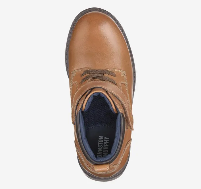 Johnston and Murphy Little Kid Patterson Boot Tan Full Grain Boys Little Kid