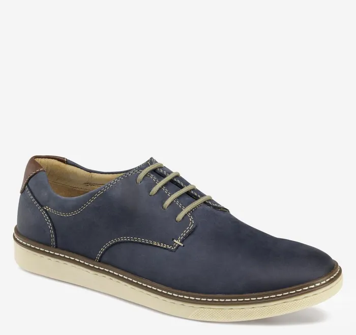 Johnston and Murphy McGuffey Plain Toe Navy Oiled Full Grain Men Sneakers