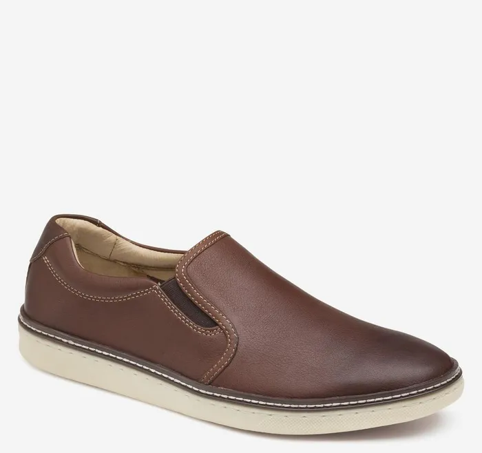 Johnston and Murphy McGuffey SlipOn Dark Brown Tumbled Full Grain Men SlipOns Johnston and Murphy McGuffey SlipOn Dark Brown Tumbled Full Grain Men SlipOns