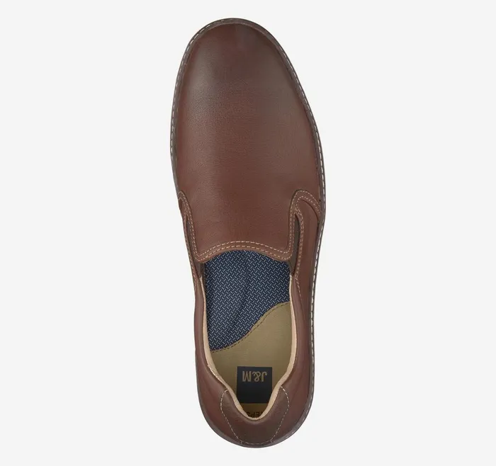 Johnston and Murphy McGuffey SlipOn Dark Brown Tumbled Full Grain Men SlipOns Johnston and Murphy McGuffey SlipOn Dark Brown Tumbled Full Grain Men SlipOns